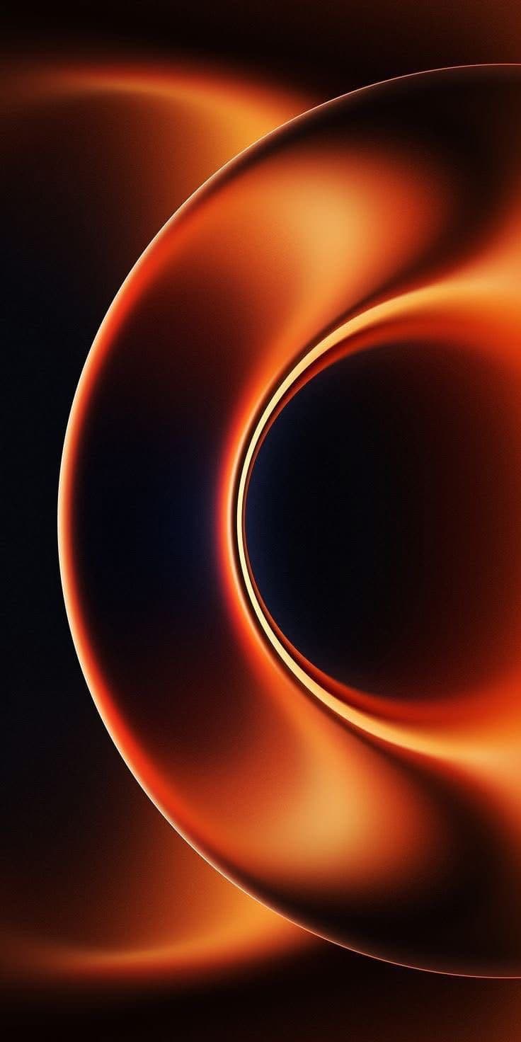 Tourbillon orange fluide abstrait